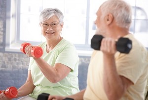 older people with hand weights small